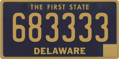 DE license plate 683333