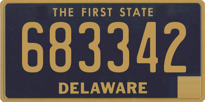 DE license plate 683342