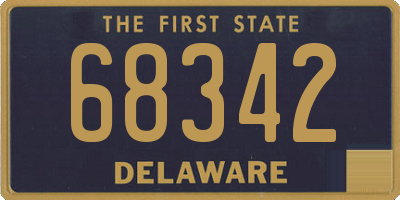 DE license plate 68342