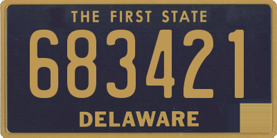 DE license plate 683421