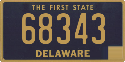 DE license plate 68343