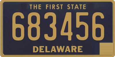 DE license plate 683456