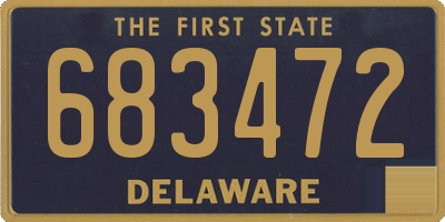 DE license plate 683472