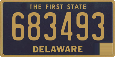 DE license plate 683493