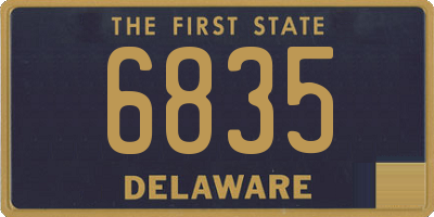 DE license plate 6835