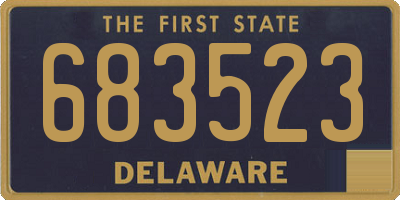 DE license plate 683523