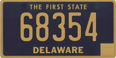 DE license plate 68354
