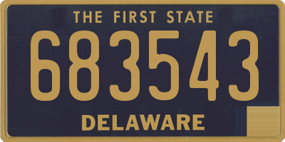 DE license plate 683543