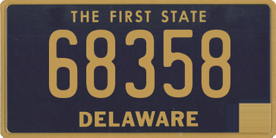 DE license plate 68358