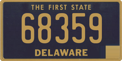 DE license plate 68359