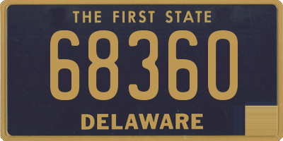 DE license plate 68360