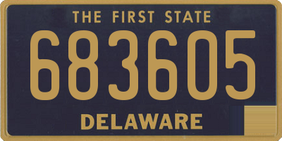 DE license plate 683605