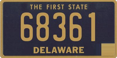 DE license plate 68361