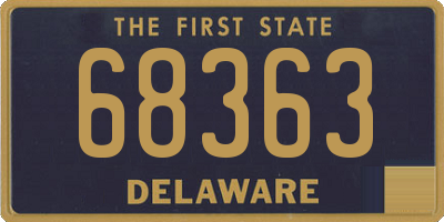 DE license plate 68363