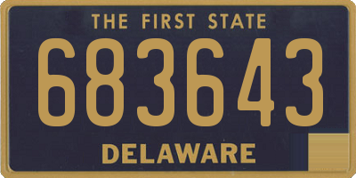 DE license plate 683643
