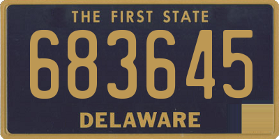 DE license plate 683645