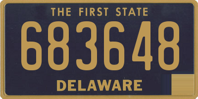 DE license plate 683648