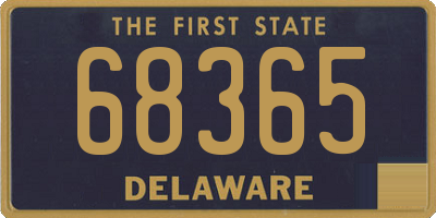 DE license plate 68365