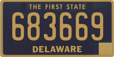 DE license plate 683669