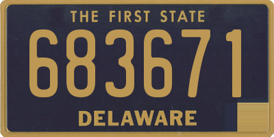 DE license plate 683671