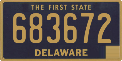 DE license plate 683672