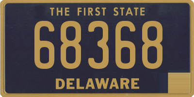 DE license plate 68368