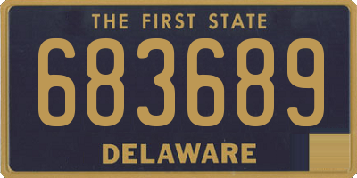 DE license plate 683689