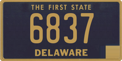 DE license plate 6837