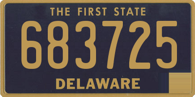 DE license plate 683725