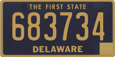 DE license plate 683734