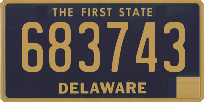 DE license plate 683743