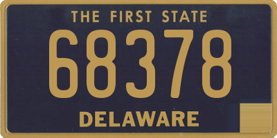 DE license plate 68378