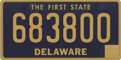 DE license plate 683800
