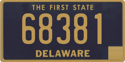 DE license plate 68381