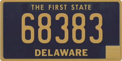 DE license plate 68383