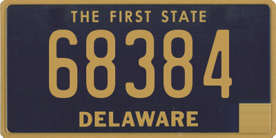 DE license plate 68384