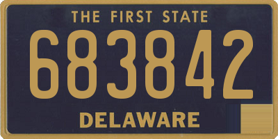 DE license plate 683842