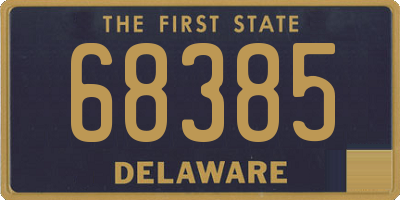DE license plate 68385