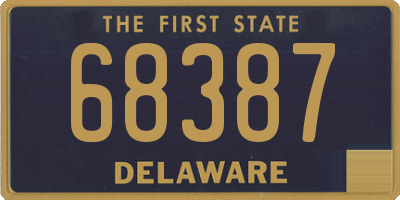 DE license plate 68387