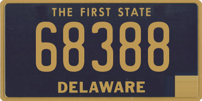 DE license plate 68388