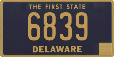 DE license plate 6839