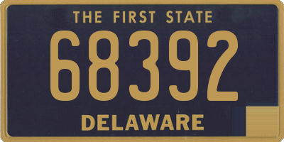 DE license plate 68392