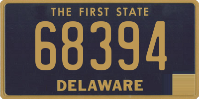 DE license plate 68394