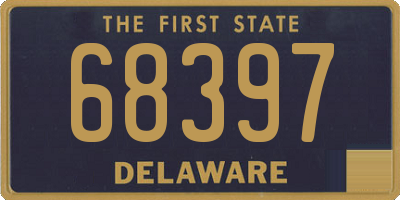 DE license plate 68397