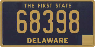 DE license plate 68398