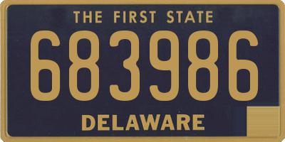 DE license plate 683986