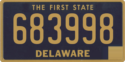 DE license plate 683998