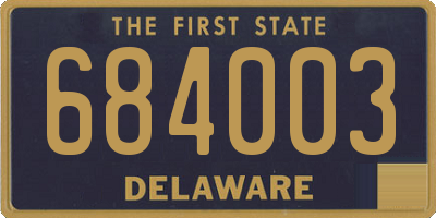DE license plate 684003