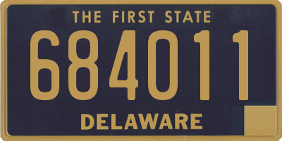 DE license plate 684011