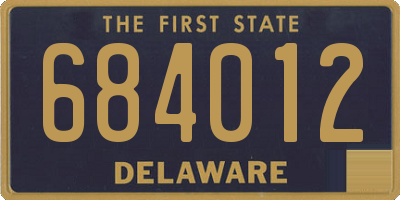 DE license plate 684012